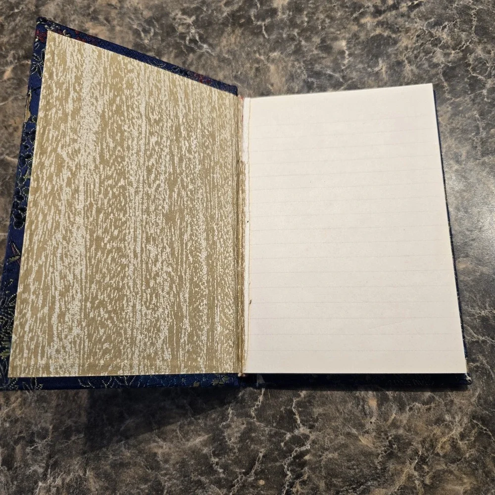 Chinoiserie brocade fabric covered journal notebook‎ hardcover diary...